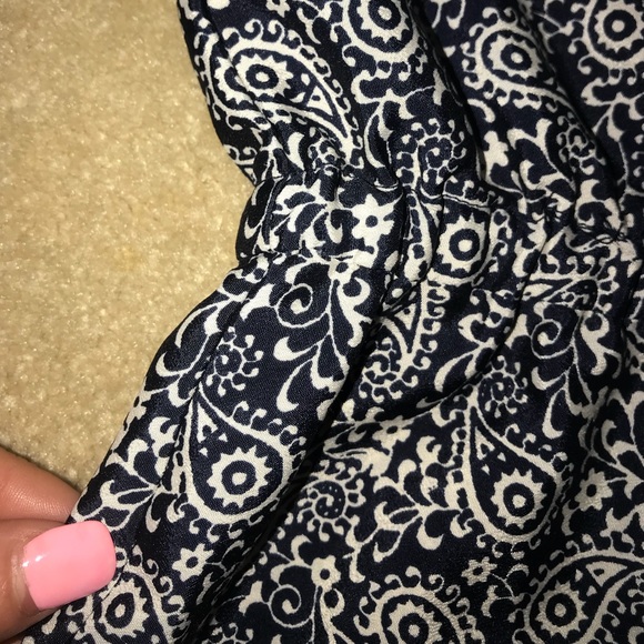 LOFT Navy Paisley Romper - Picture 6 of 8